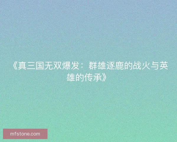 《真三国无双爆发：群雄逐鹿的战火与英雄的传承》